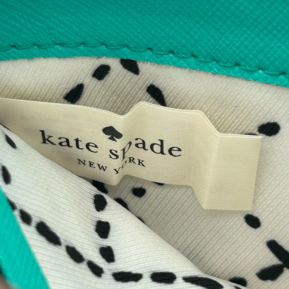 Kate Spade New York Turquoise Teal Leather zip-around Wallet